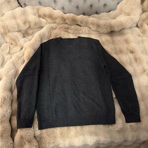 Proper Cloth 100% Scottish Cashmere Men's Charcoal Sweater